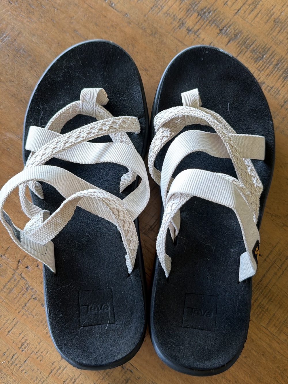 Teva Women's Cream Strappy Sport Sandals
